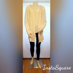 White Hooded Cardigan